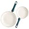 Spice by Tia Mowry Savory Saffron 2 Piece Ceramic Nonstick Aluminum Frying Pan Set